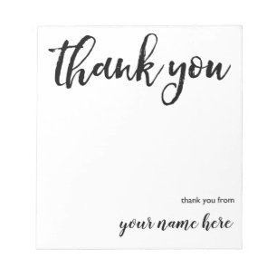 Personalized Thank You Notepad