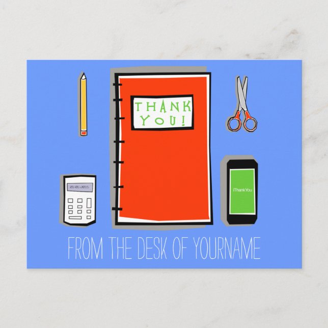 Personalized Thank You Postcard Horizontal (Front)