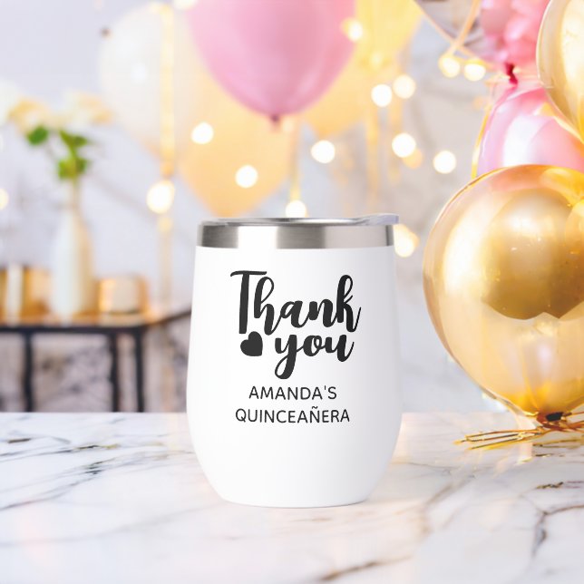 Personalized Thank You Quinceanera Party Favours  (Bachelor Party)
