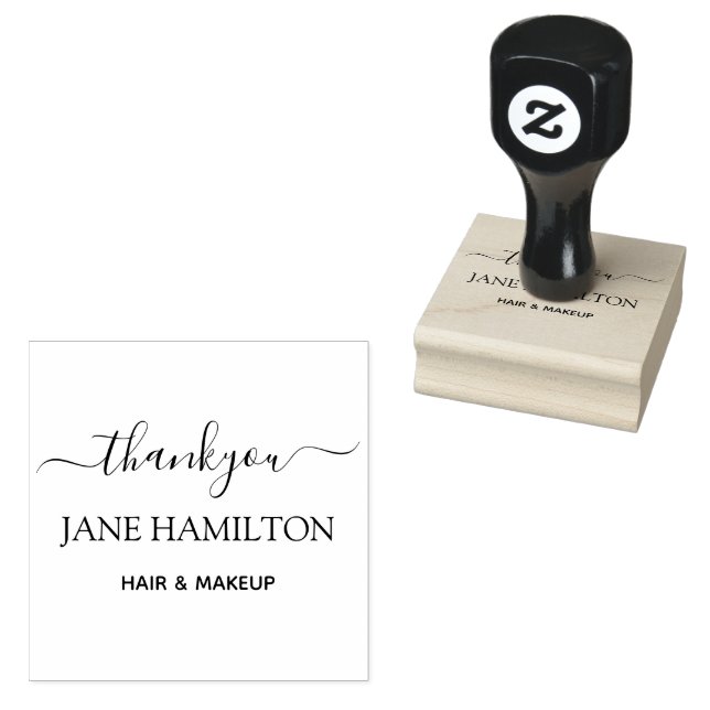 Personalized Thank You Rubber Stamp (Stamped)