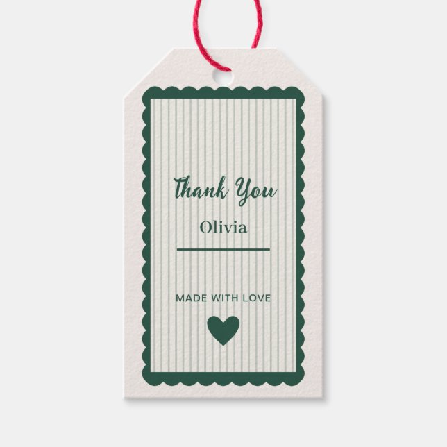 Personalized Thank You Tag  Custom Gift Tag  (Front)