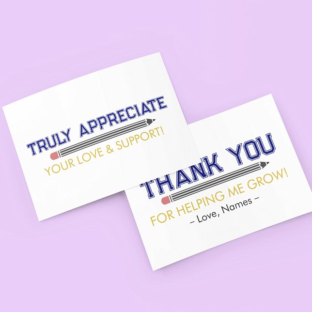 Personalized Thank You Teacher Appreciation Custom Card (Creator Uploaded)
