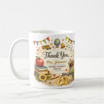 Personalized Thank You Teacher Watercolor Gift