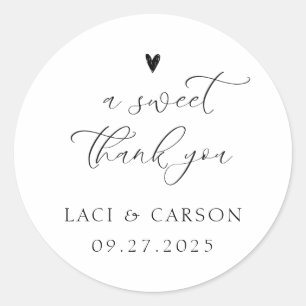 Personalized "Thank You" Wedding Favour Sticker