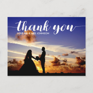 Personalized Thank You Wedding Postcard Note