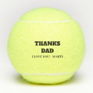 Personalized Thanks Dad Tennis Balls