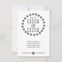 Personalized Thanks from the Groom and Groom