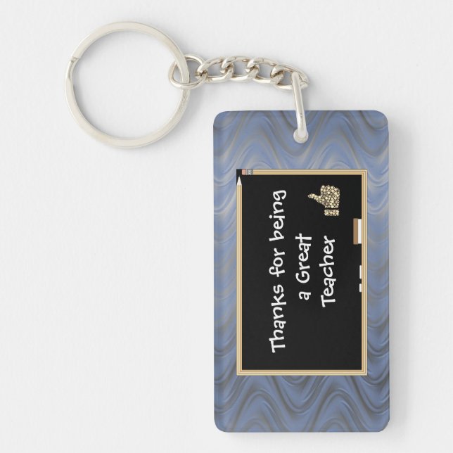 Personalized Thanks to Teacher Keychain (Front)