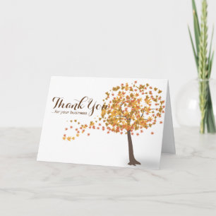 Personalized Thanksgiving Cards - Autumn Leaf Card