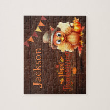 Personalized Thanksgiving Child Name Puzzle 