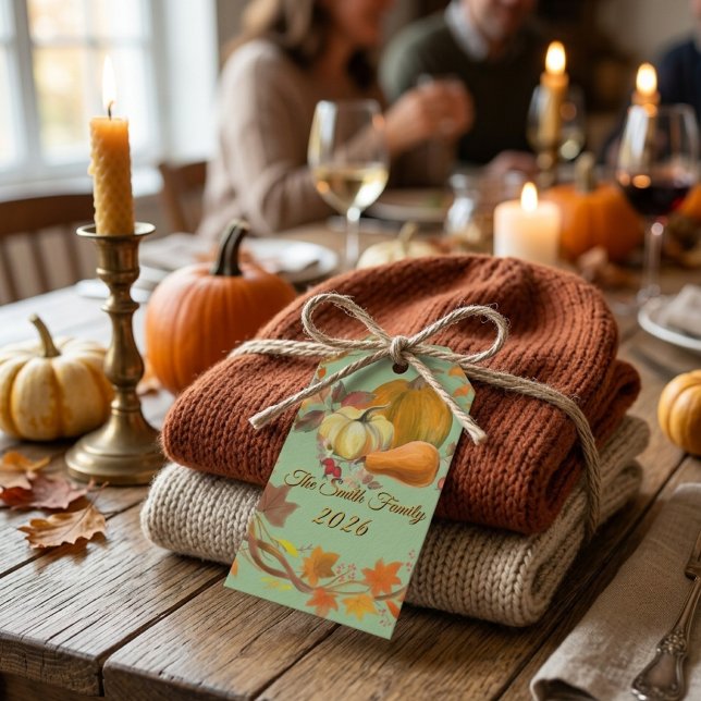 Personalized Thanksgiving Custom Autumn  Gift Tags (Creator Uploaded)