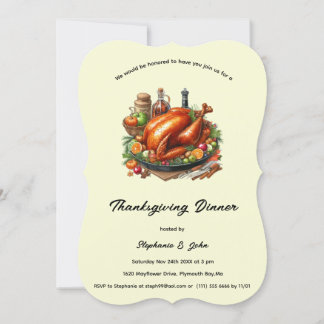 Personalized Thanksgiving Dinner Invitation