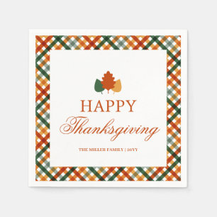 Personalized Thanksgiving Dinner Party Napkins