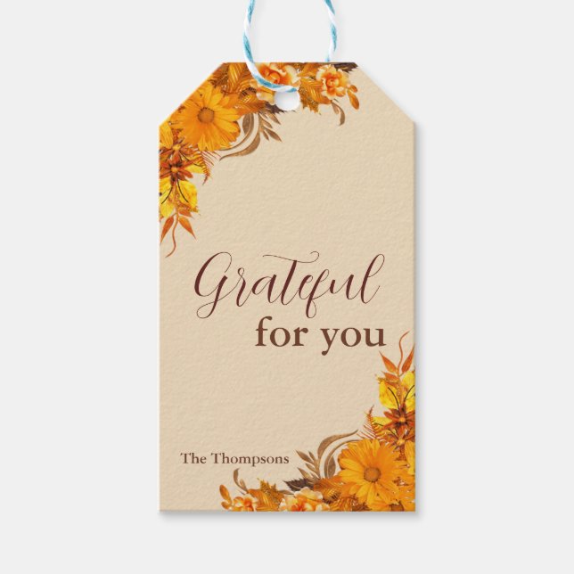 Personalized Thanksgiving Gift Tag (Front)
