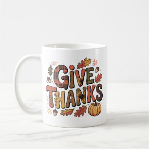 Personalized Thanksgiving - Give Thanks Coffee Mug