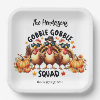Personalized Thanksgiving Plates 9"