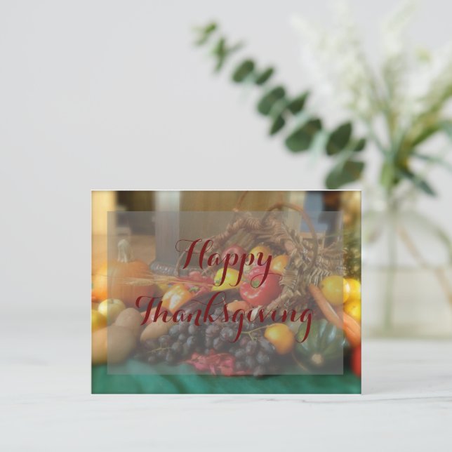 Personalized Thanksgiving  Postcard (Standing Front)
