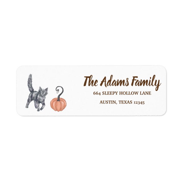 Personalized Thanksgiving Pumpkin Holiday Label (Front)