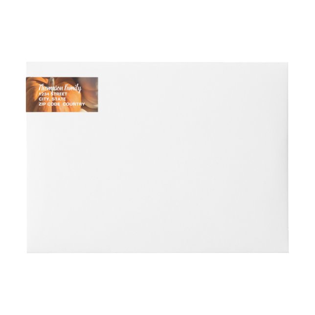 Personalized | Thanksgiving Pumpkins and Wood Wrap Around Label (Front)