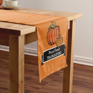 Personalized Thanksgiving PumpkinTable Runner