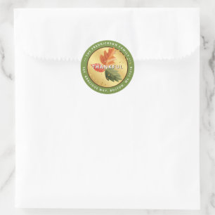 Personalized Thanksgiving Return Address Sticker