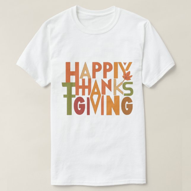 Personalized Thanksgiving T-Shirt (Design Front)