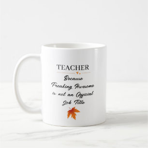 Personalized Thanksgiving Teacher Gift Coffee Mug