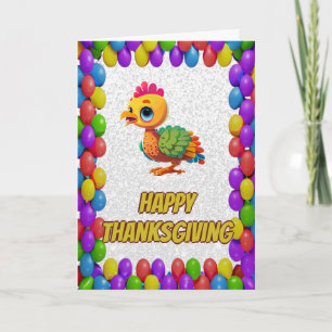 Personalized Thanksgiving Turkey Greeting Card