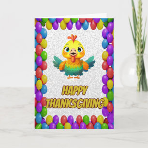 Personalized Thanksgiving Turkey Greeting Card