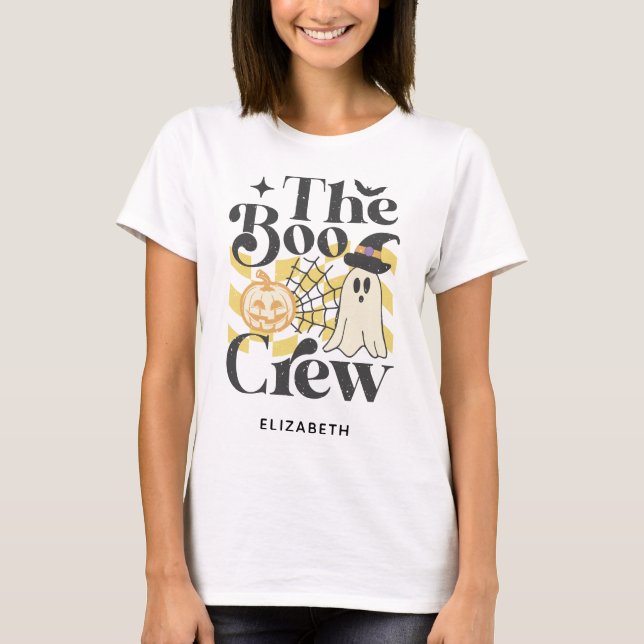 Personalized The Boo Crew Halloween T-Shirt (Front)