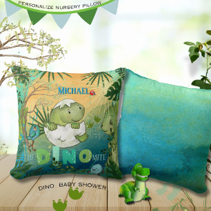 Personalized 'The Dino-Mite' Nursery Throw Pillow