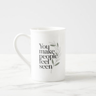 Personalized The Future Is Bright Quote Bone China Mug