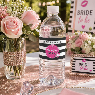 Personalized The Future Mrs. Water Bottle Labels