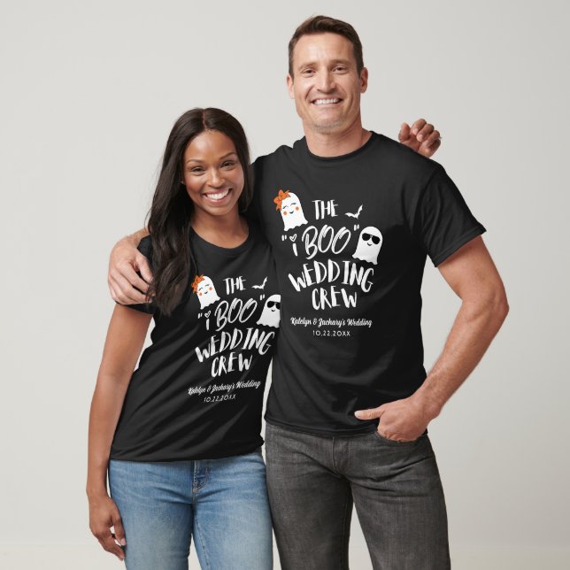 Personalized The I Boo Halloween Wedding Crew T-Shirt (Unisex)