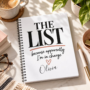 Personalized The List Funny Custom Name Notebook