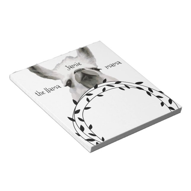 Personalized The Llama Mama Notepad (Angled)