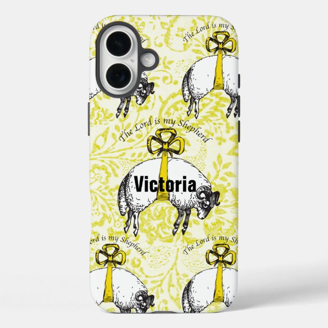 Personalized The LORD is my shepherd Psalm 23 Case-Mate iPhone Case (Back)