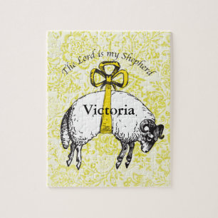 Personalized The LORD is my shepherd Psalm 23 Jigsaw Puzzle