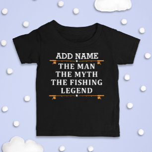 Personalized The Man The Myth The Fishing Legend Baby T-Shirt