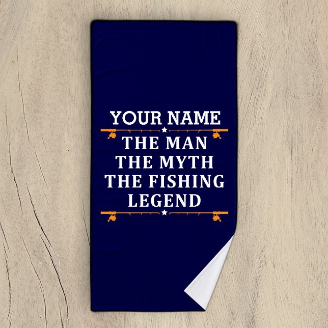 Personalized The Man The Myth The Fishing Legend Bath Towel (Creator Uploaded)