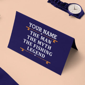 Personalized The Man The Myth The Fishing Legend Card