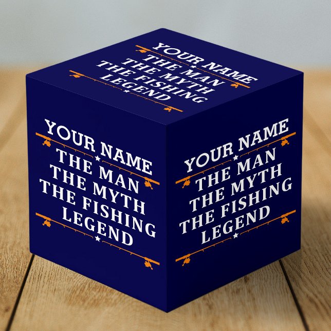 Personalized The Man The Myth The Fishing Legend Cube (Creator Uploaded)