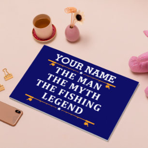 Personalized The Man The Myth The Fishing Legend Guest Book