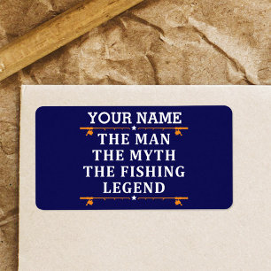 Personalized The Man The Myth The Fishing Legend Label