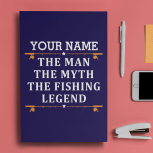 Personalized The Man The Myth The Fishing Legend Letterhead