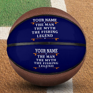 Personalized The Man The Myth The Fishing Legend Mini Basketball