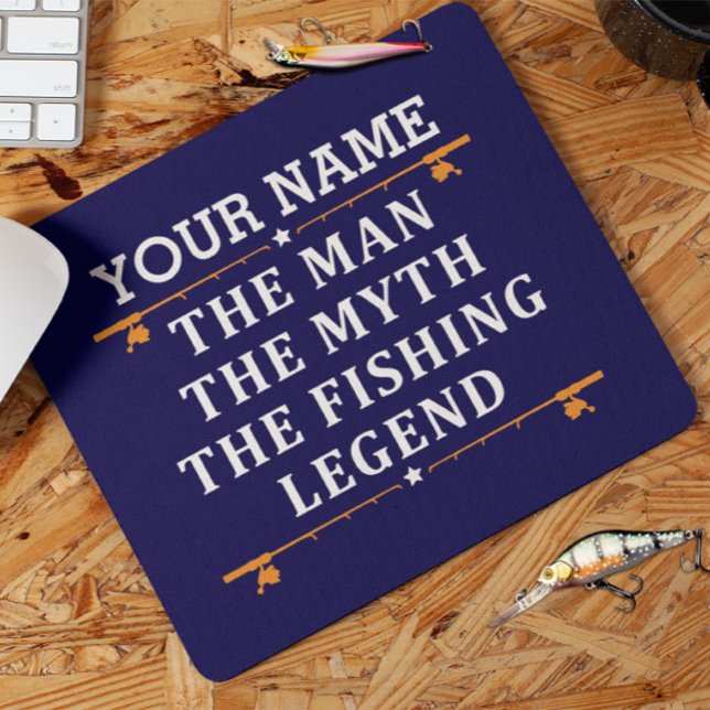 Personalized The Man The Myth The Fishing Legend Mouse Pad (Creator Uploaded)