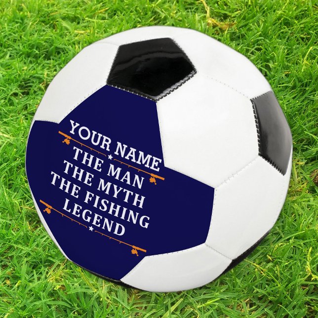 Personalized The Man The Myth The Fishing Legend Soccer Ball (Creator Uploaded)