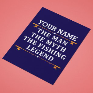 Personalized The Man The Myth The Fishing Legend Stationery