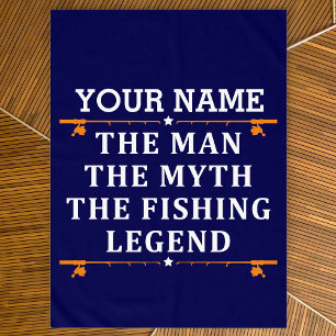Personalized The Man The Myth The Fishing Legend Tablecloth